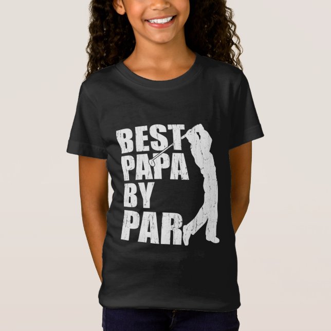 Best Pappa by Par Funny Golf Fars dag Grandpa G T Shirt (Framsida)