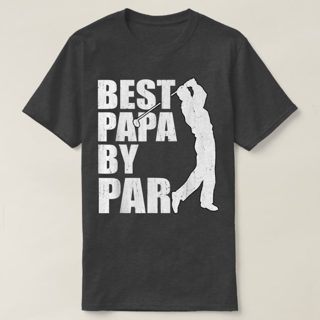 Best Pappa by Par Funny Golf Fars dag Grandpa T Shirt (Design framsida)