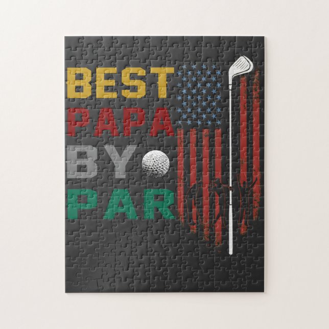 best pappa by par golf T-Shirt Pussel (Vertikal)