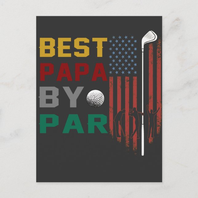 best pappa by par golf T-Shirt Vykort (Framsida)
