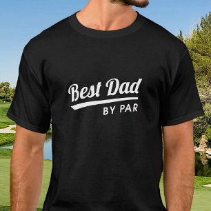 Best Pappa by Par Pappor Svarta vita golf T-Shirt