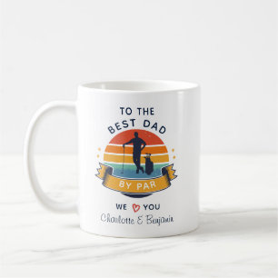 Best Pappa by Par Retro Fars dag Kids Photo Golf Kaffemugg