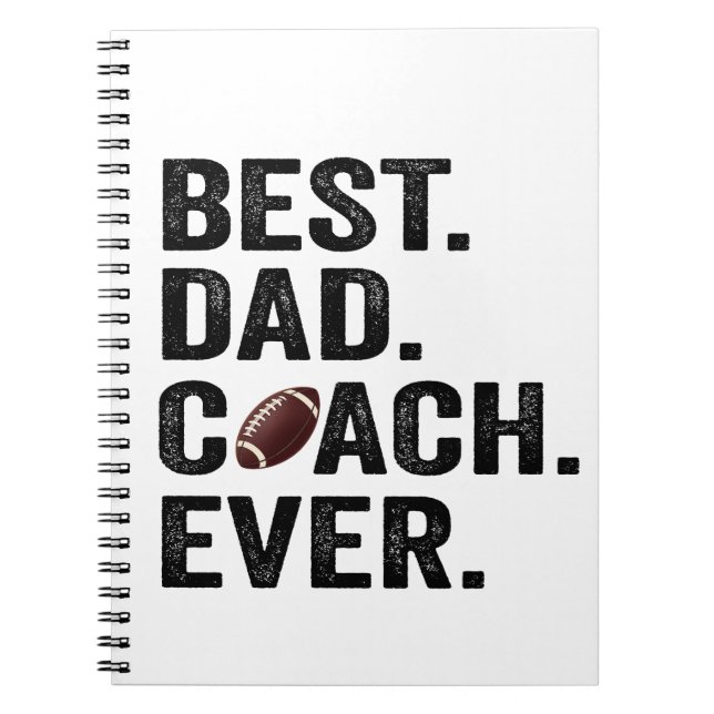 Best Pappa Coach All Fars dag Football Gift Anteckningsbok (Framsidan)