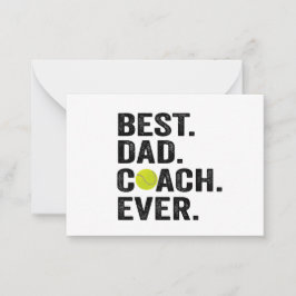 Best Pappa Coach Fars dag tennis Sport Gift Anteckningskort