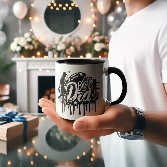 Best Pappa Football far and son, graffiti Mugg (Skapare uppladdad)