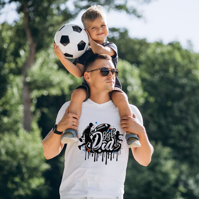 Best Pappa Football far and son, graffiti T-Shirt (Skapare uppladdad)