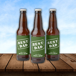"BEST PAPPA" från barn Ölflaska Etikett