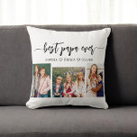 Best Pappa Grandpa Grandchildren Photo Collage Kudde<br><div class="desc">Fira Pappa med Best Pappa Grandpa Grandchildren Photo Collage Dekorativ kudde. Den här personligen har ett vackert ordnat kollage av omhuldade foton, som fångar speciella ögonblick med sina barnbarn. Den är gjord av högkvalitativa material och tillför en snyggt och känslosam beröring till vilket utrymme som helst, perfekt för att visa...</div>