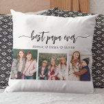 Best Pappa Grandpa Grandchildren Photo Collage Kudde<br><div class="desc">Fira Pappa med Best Pappa Grandpa Grandchildren Photo Collage Dekorativ kudde. Den här personligen har ett vackert ordnat kollage av omhuldade foton, som fångar speciella ögonblick med sina barnbarn. Den är gjord av högkvalitativa material och tillför en snyggt och känslosam beröring till vilket utrymme som helst, perfekt för att visa...</div>