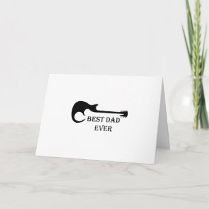Best Pappa Guitar Funny Guitarist Musician Gift Kort