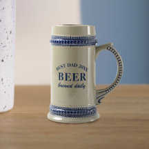 Best Pappa Message Fars dag Beer Stein