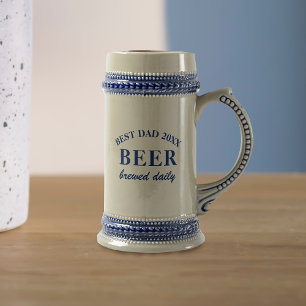 Best Pappa Message Fars dag Beer Stein Sejdel