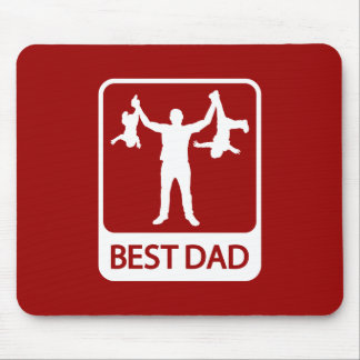 Best Pappa Mousepad - Funny Far Holding Children Musmatta