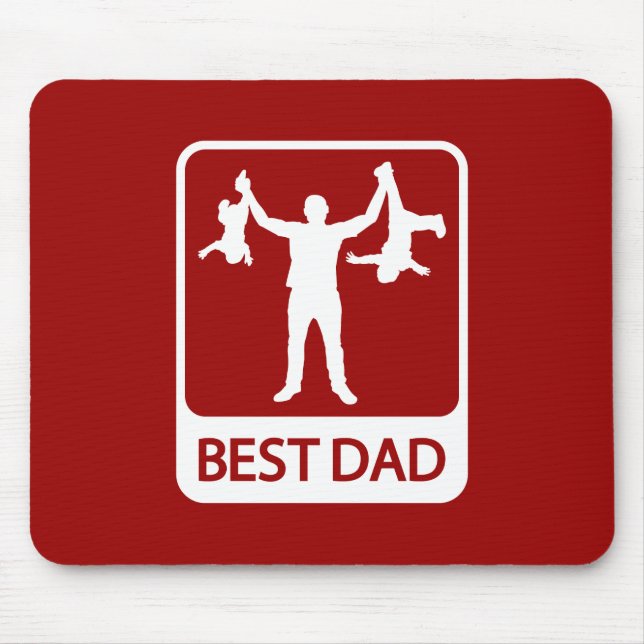 Best Pappa Mousepad - Funny Far Holding Children Musmatta (Framsidan)