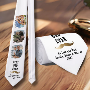 Best Pappa Mustache Fars dag 3 Photo Collage Slips