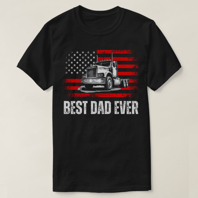Best Pappa någonsin American Flagga Best Trucker P T Shirt (Design framsida)