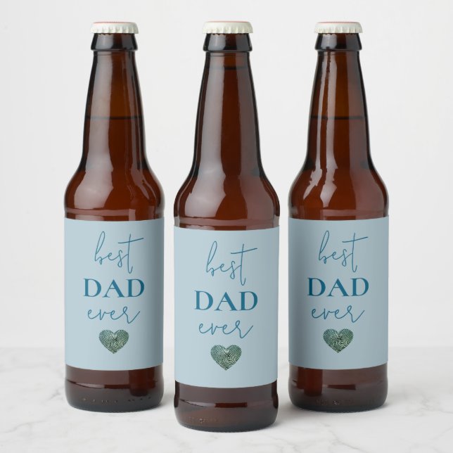 Best Pappa någonsin Beer Label | Fars dag Gift Ölflaska Etikett (Flaskor)