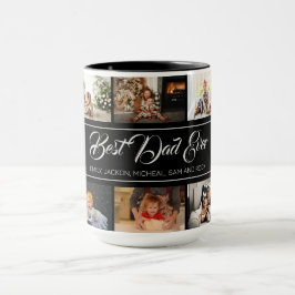 Best Pappa någonsin Black Photo Collage Mugg