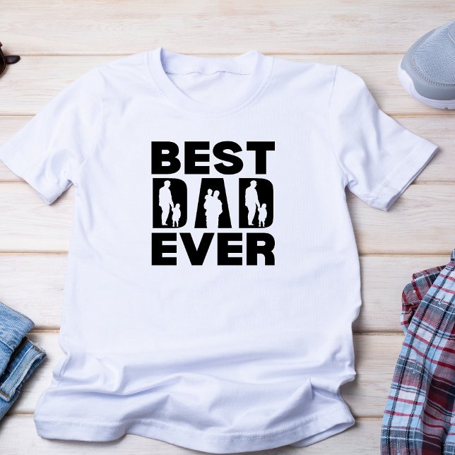 Best Pappa någonsin Kid Silhouette Gift T Shirt (Skapare uppladdad)