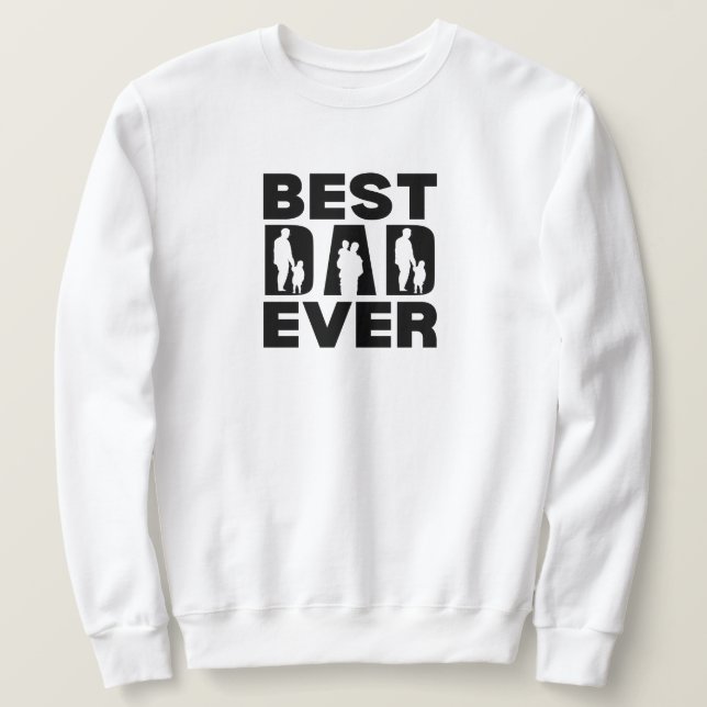 Best Pappa någonsin Kid Silhouette Lång Ärmad Tröja (Design framsida)
