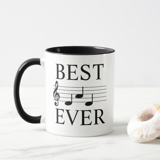 Best Pappa någonsin Musician Musik noter Treble Cl Mugg (Med munk)