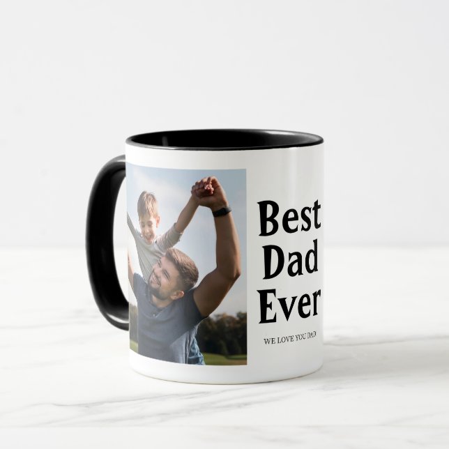 Best Pappa någonsin Photo Fars dag Gift Mugg (Framsida vänster)