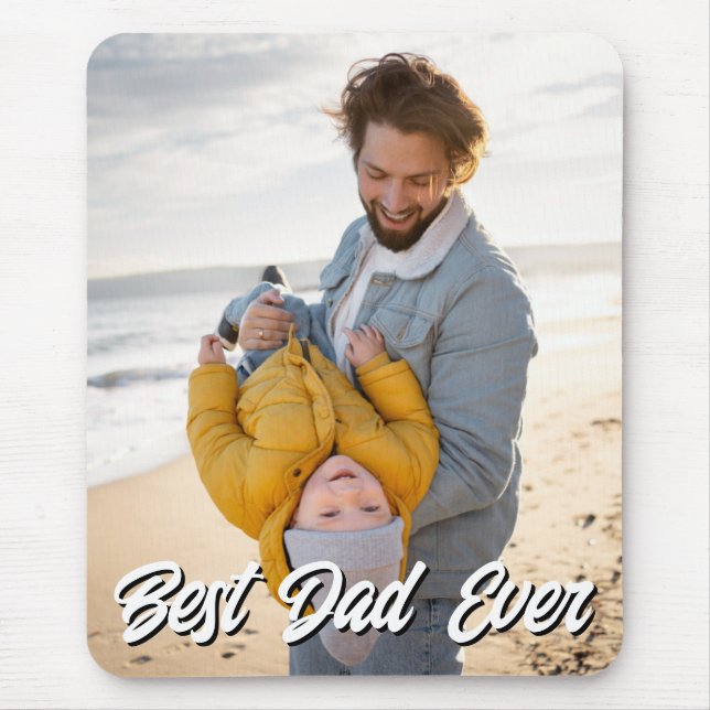 Best Pappa någonsin Photo Fars dag Gift Musmatta (Framsidan)
