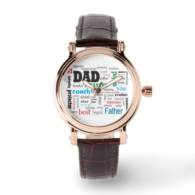 Best Pappa Ord Cloud Armbandsur (Framsida)