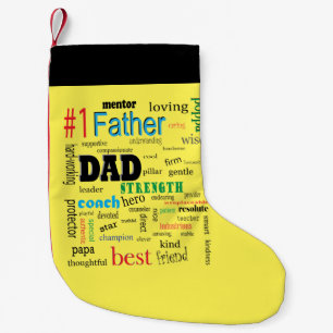 Best Pappa Ord Cloud Fabulous Fantastisk Liten Julstrumpa