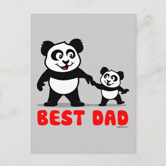 Best Pappa Panda Vykort (Framsida)