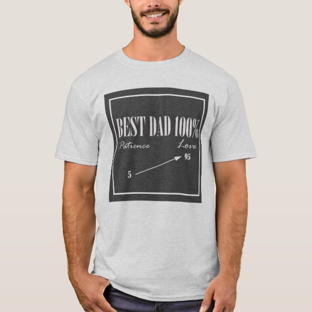 Best Pappa Patience Kärlek Arrow T-Shirt (Framsida)