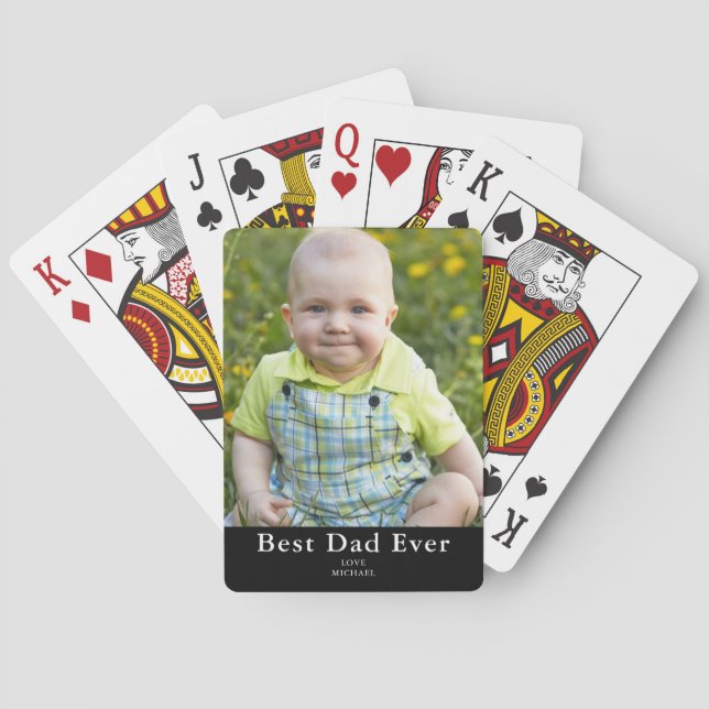 Best Pappa Photo Casinokort (Baksidan)
