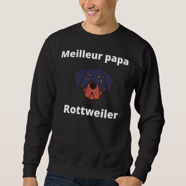 Best pappa Rottweiler Lång Ärmad Tröja (Framsida)