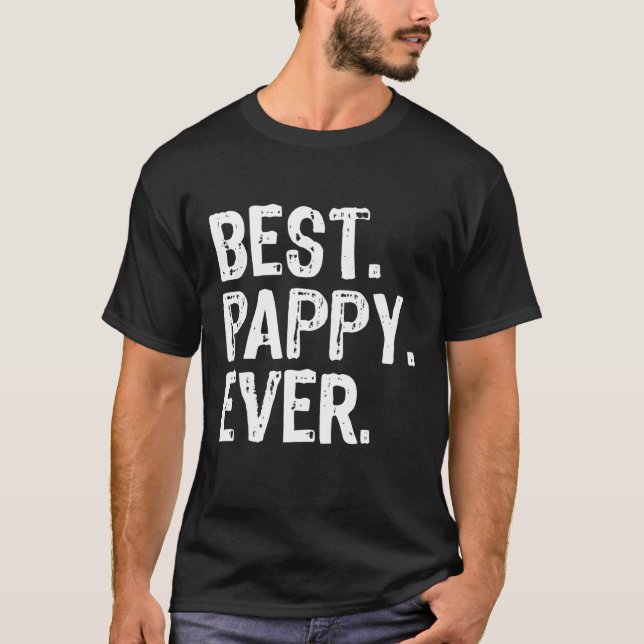 Best Pappy AldriGrandpa Coola Funny Gift Pappor T Shirt (Framsida)