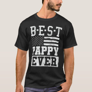 Best Pappy Aldris US Flagga Grandpa Fars dag Gift T Shirt