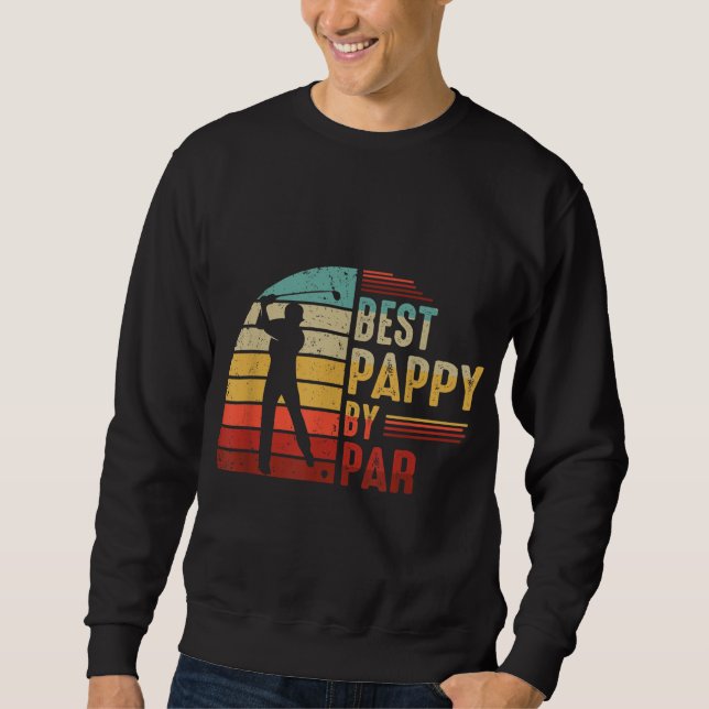 Best Pappy by Par Golf Älskare Best Fars dag Gift Lång Ärmad Tröja (Framsida)