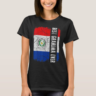 Best Paraguayan Grandma ever Paraguay Flagga Mor" T Shirt