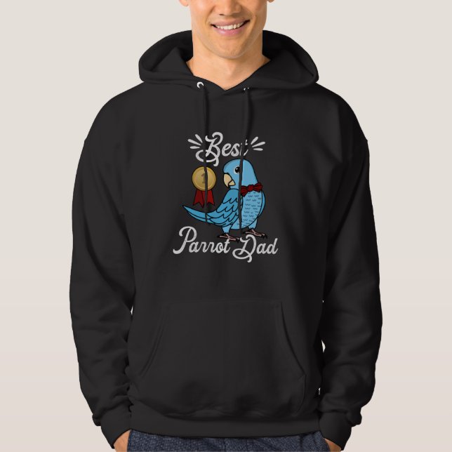 Best Parrot Dad I Blue Parrotlet Hoodie (Framsida)