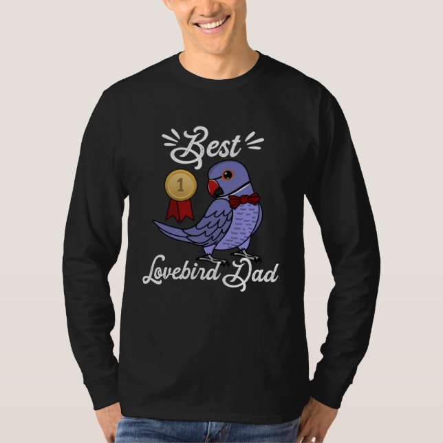 Best Parrot Dad I Violet Indian Ringneck T Shirt (Framsida)