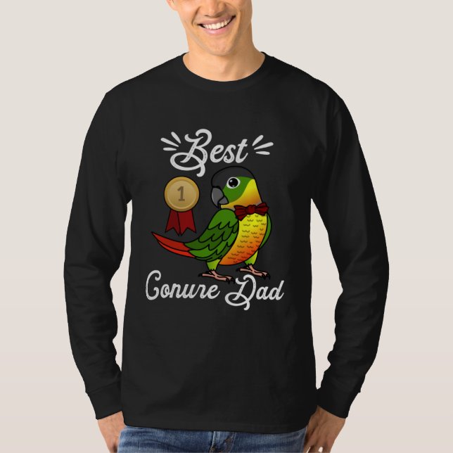 Best Parrot Dad I Yellow sided Green Cheek Conure T Shirt (Framsida)