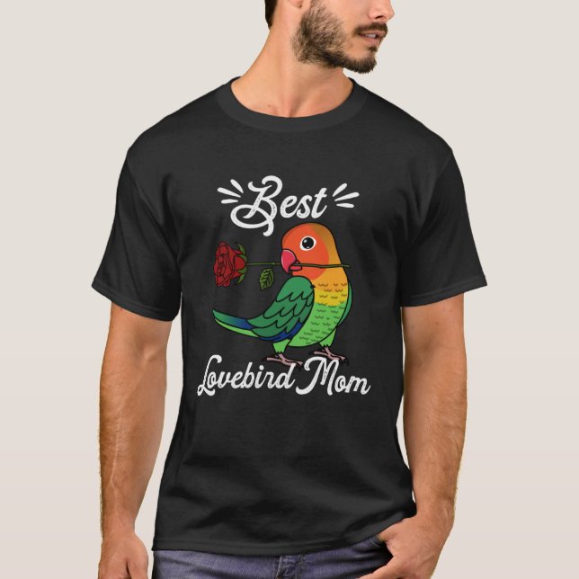 Best Parrot Mamma I Fischers Lovebird T Shirt (Framsida)