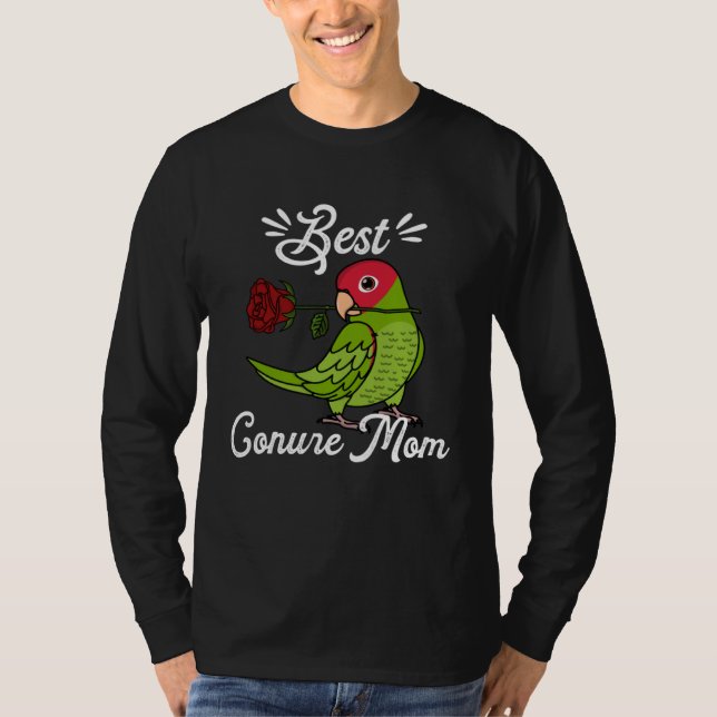Best Parrot Mom I Cherry headed Conure T Shirt (Framsida)