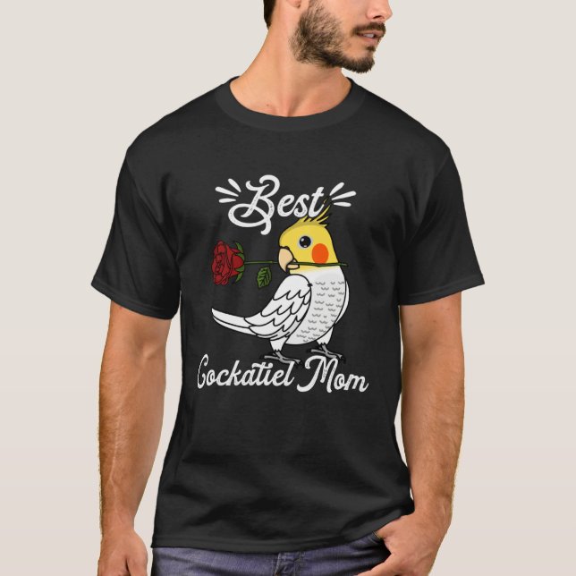 Best Parrot Mom I Lutino Cockatiel T Shirt (Framsida)