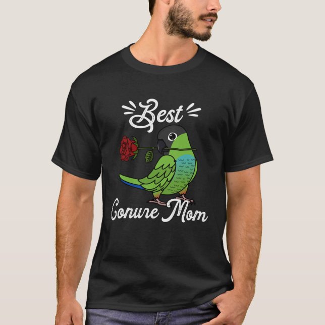 Best Parrot Mom I Nanday Conure T Shirt (Framsida)