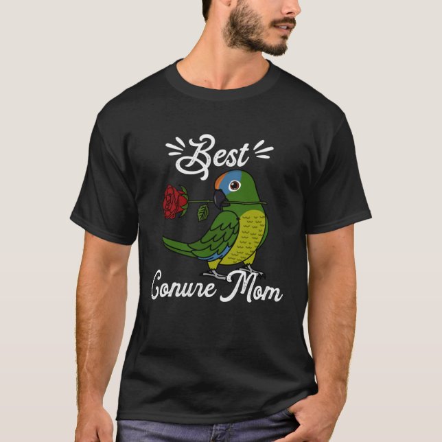 Best Parrot Mom I Peach fronted Conure T Shirt (Framsida)