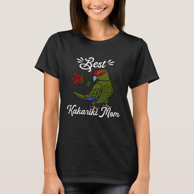 Best Parrot Mom I Red crowned Kakariki T Shirt (Framsida)