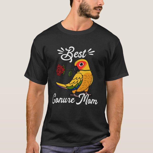 Best Parrot Mom I Sun Conure T Shirt (Framsida)