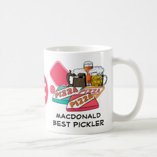 BEST PICKLER Beer Pizza PICKLEBALL Kaffemugg