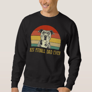 Best Pitbull Pappa All Pitbull Hundälskare Far D Lång Ärmad Tröja