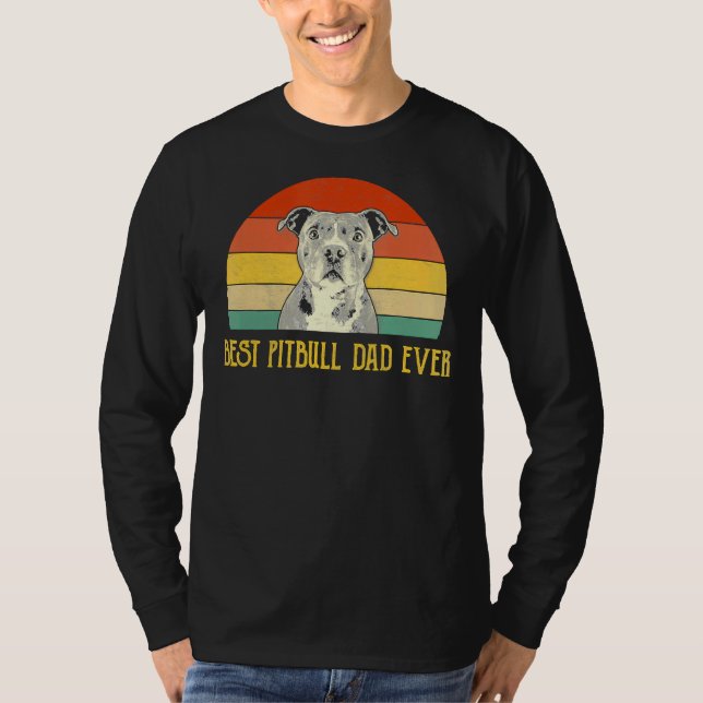 Best Pitbull Pappa All Pitbull Hundälskare Far D T Shirt (Framsida)